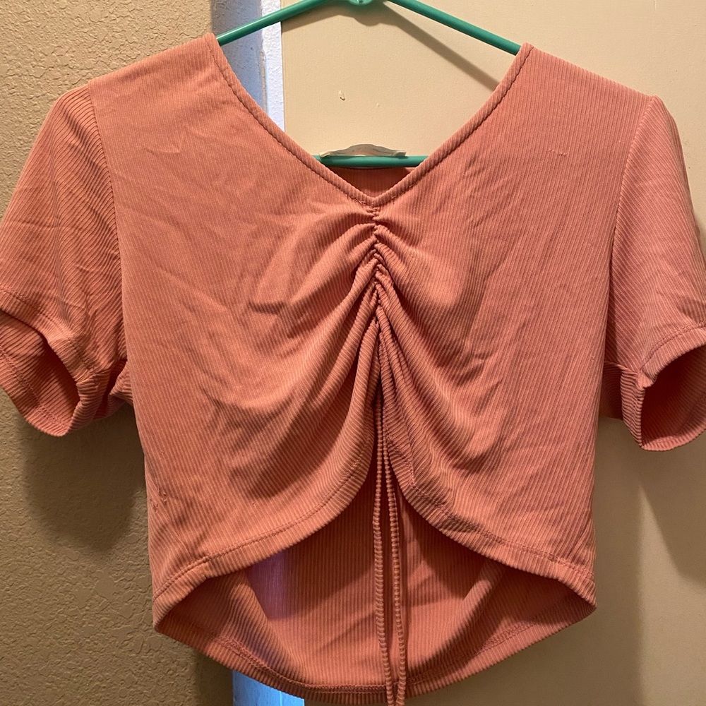 Pink Ruched Croptop